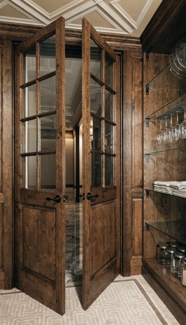 Bifold closet door clearance with open shelf