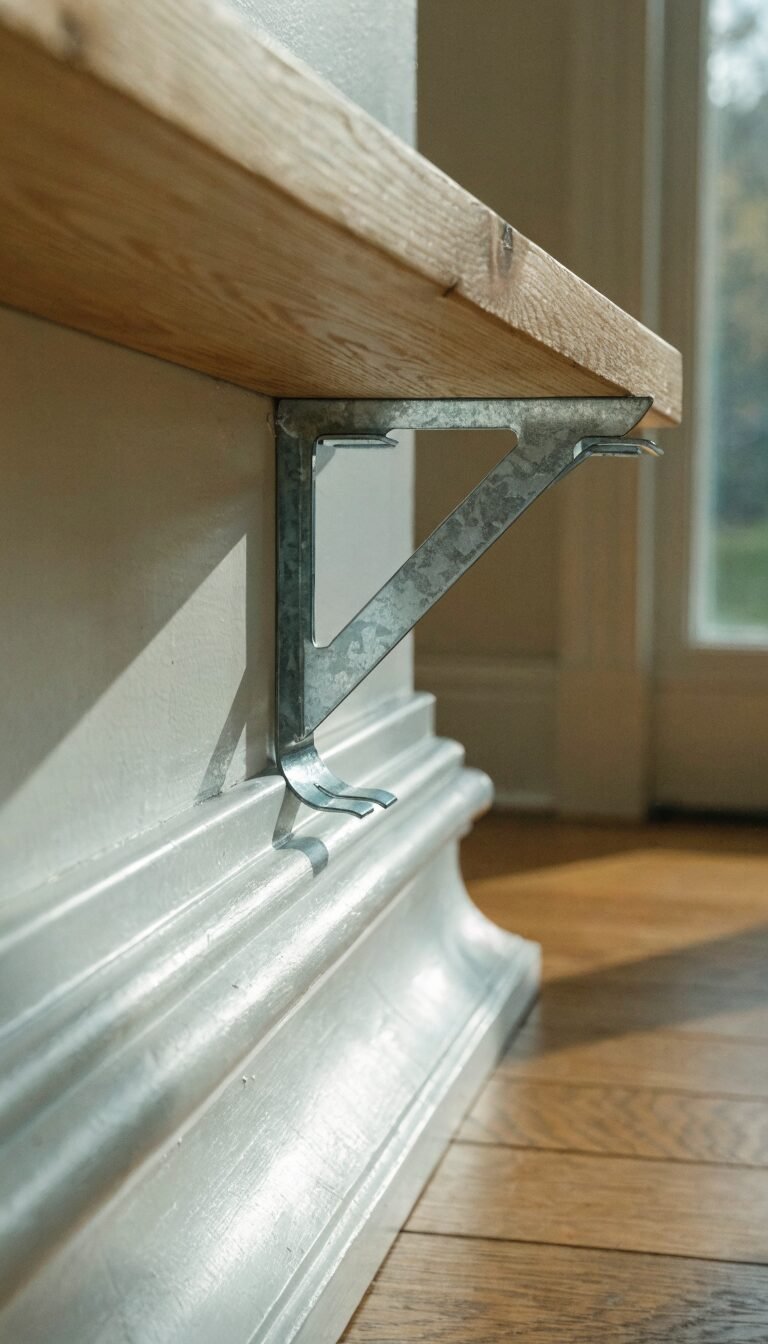 Baseboard interference with IKEA shelf bracket
