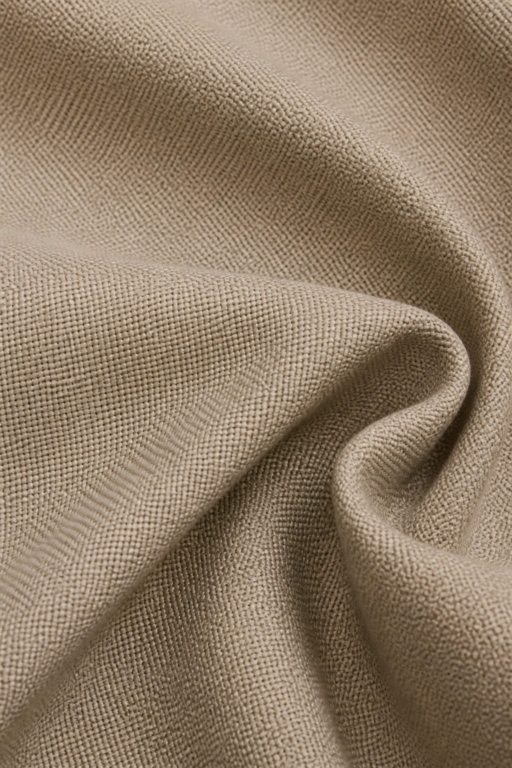 Close-up dense weave fabric, 200 GSM label visible